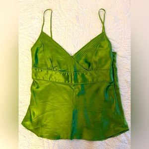 J. Crew 100% Silk Cami with pleated design.